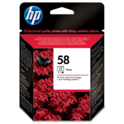 hp 58 Ink Cartridge, Photo (Black, Light Cyan, Light, Magenta) Single Pack, C6658AE